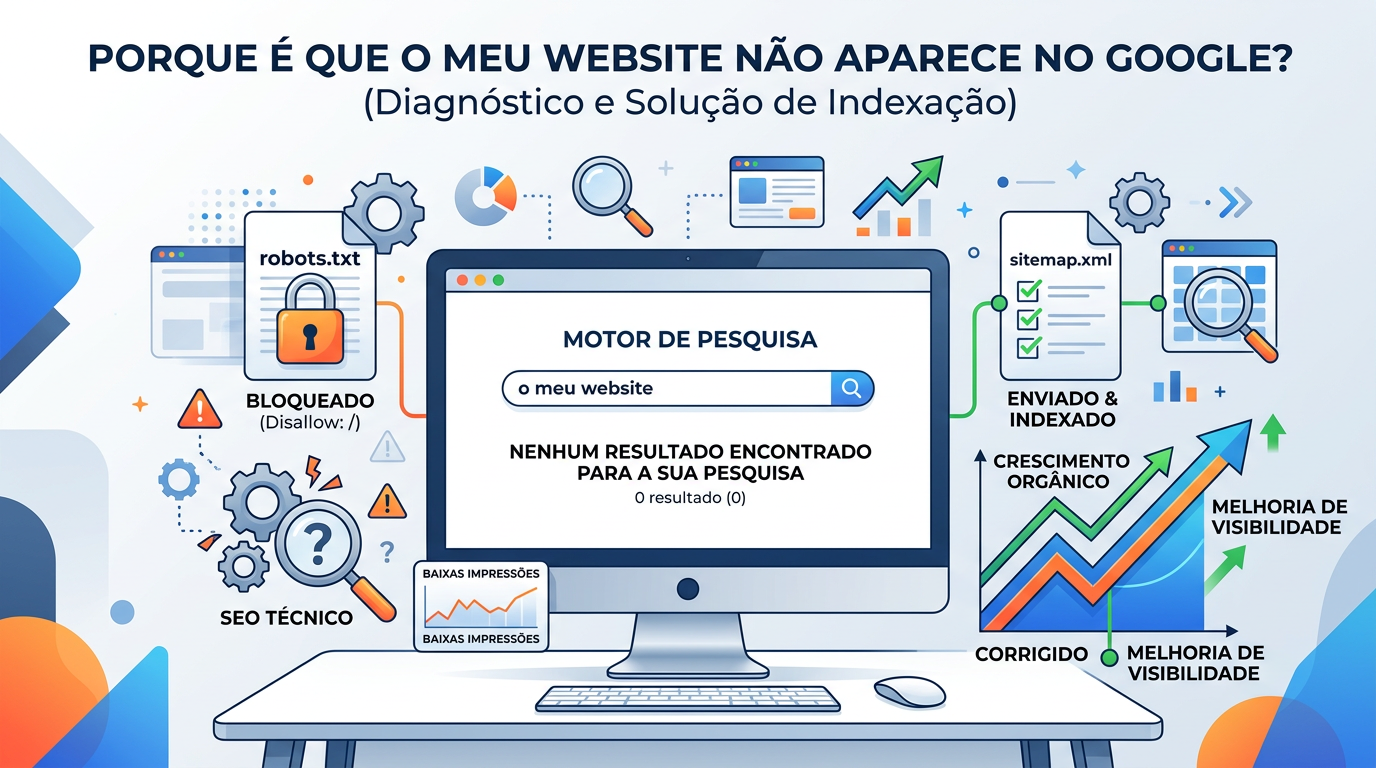 O meu website não apareçe no google!